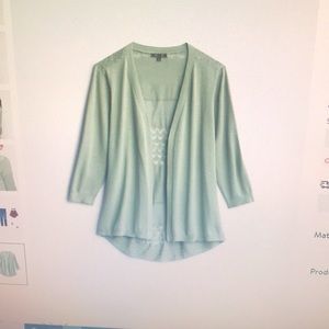 Pointelle back detail cardigan